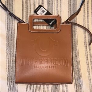 NEW True Religion Leather Brown Purse